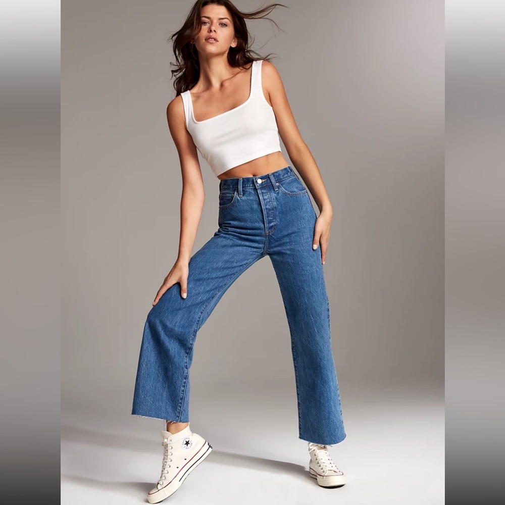 Denim Forum Farrah Wide Leg Jean